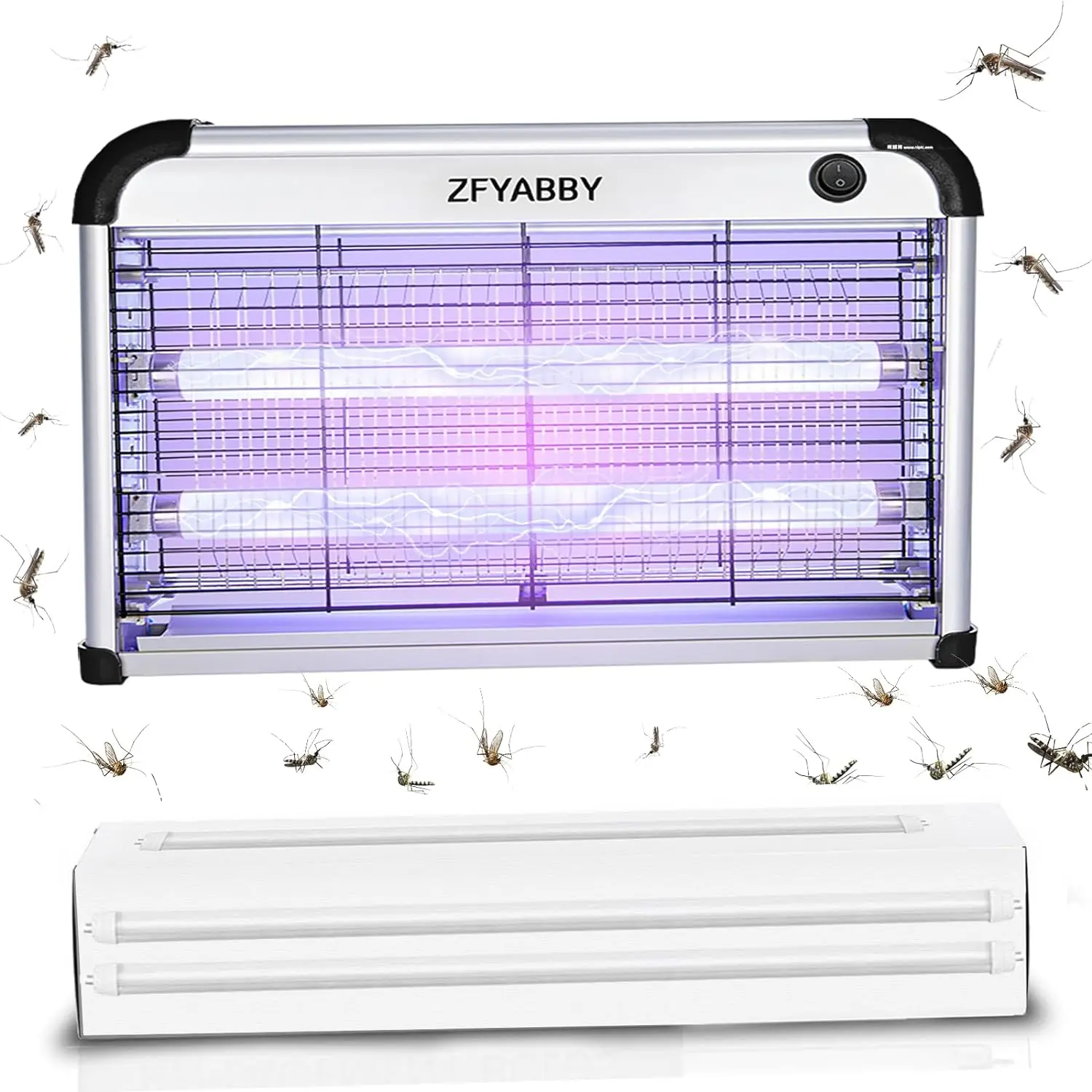 Electric Bug Killer, 3500V Powerful Flying Insect Killer 20W Blue UV Attractor, Bug Killer, Fly Killer, Mosquito Killer - Plug-in Pest Control Machine
