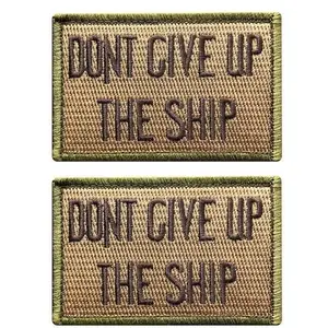 Don't Give Up The Ship Battle Flag Tactical Patch [Hook-3.0 X 2.0 DGP2] 2 Piece for Jackets, Vests, Back Packs, Hats, and Tactical Gear