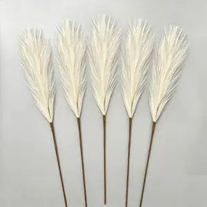 5pcs Multicolor Artificial Pampas Grass, Faux Pampas Grass, Nordic Boho Home Decor, Wedding Decoration, Realistic Reeds, Synthetic Reed Grass, Artificial Plant