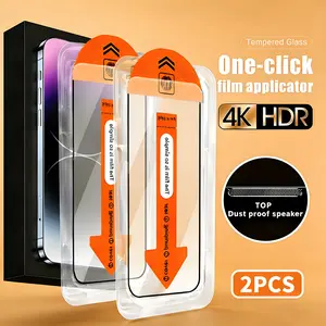 2 PCS Full-Cover Privacy/HD Tempered Glass Screen Protector for iPhone series,  9H+ Hardness, Anti-Scratch, Dust-free One-Click Installation