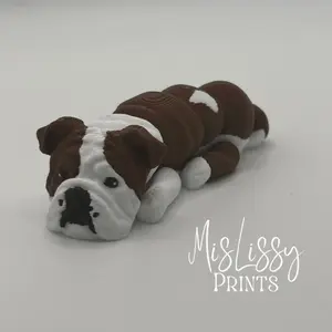 English Bulldog Flexi 3D Print Dog Decor