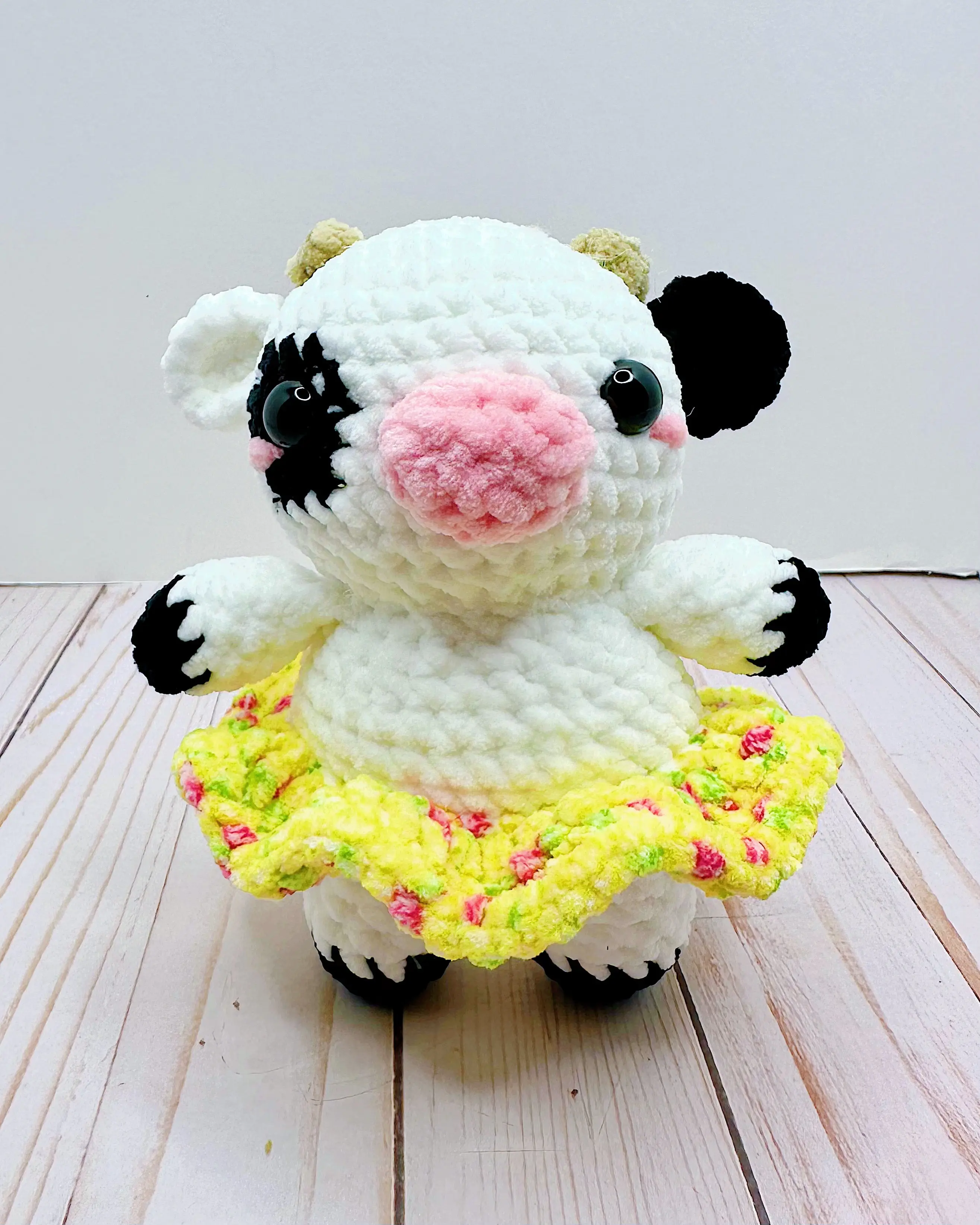 Handmade Crochet Cow in Tutu