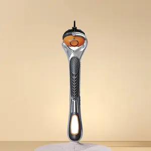 Men's Razor Handle, 1 Count Durable Metal Razor Handle (Orange-black)