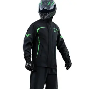 1 set of raincoat rain pants suit split rainstorm proof motorcycle waterproof coat men's riding raincoat