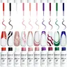 JODSONE 10pcs Nail Art Gel Liner,3D Effect Gel Nail Polish Thin Brush Painted DIY at Home Salon Design Gift for Girls