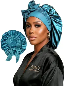 Women Satin Sleeping Cap, Elastic Strap, Adjustable, Silky Colorful Nightcap, Casual Home Daily Hair Care Sleeping Hat Sleep Bonnet
