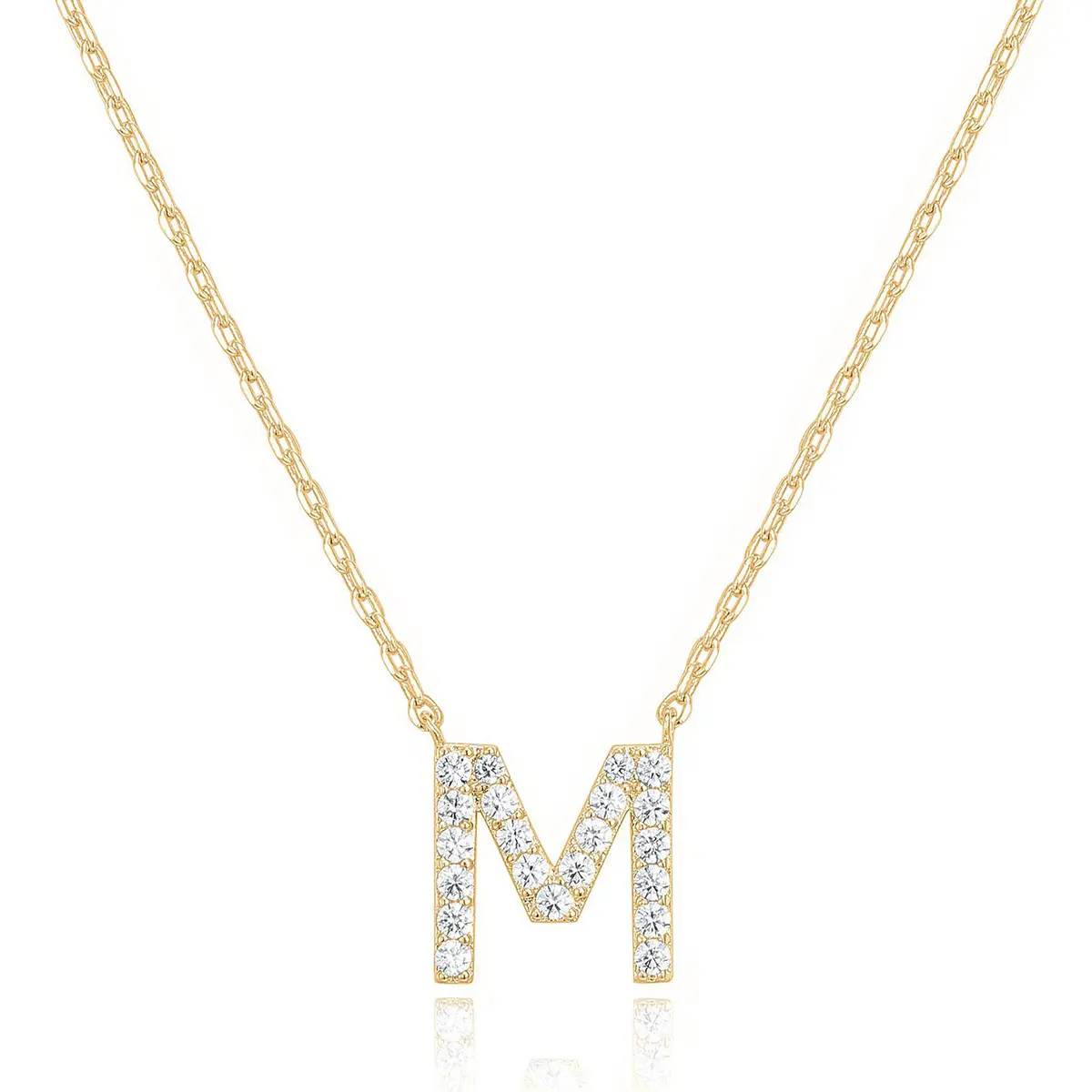 Exquisite 14K women's letter necklace, fashionable personalized letter pendant necklace, perfect jewelry for women