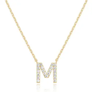 Exquisite 14K women's letter necklace, fashionable personalized letter pendant necklace, perfect jewelry for women