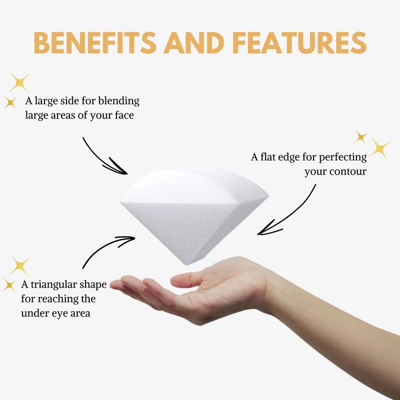 StansOut Beauty Sponge No-Water Soft Makeup Blender Flawless Coverage Thermoreactive Tech Absorbs Less Product Travel Friendly Hygienic Reusable