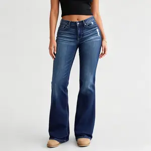 Women's Flare Bell Bottom Jeans High Waisted Wide Leg Bootcut Jeans Stretchy Denim Pants