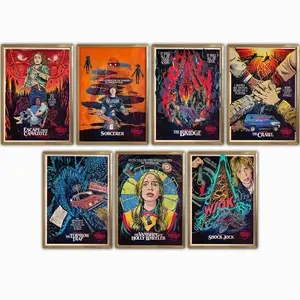 Graphic Drawing Poster Chapter 1 + 2 All Ep 1-7 Decor Home Vintage Will Byers Eleven Steve Harrington R5A