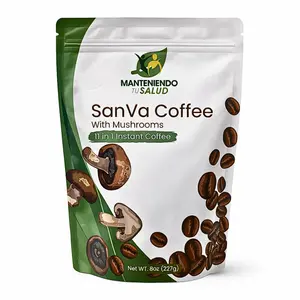 Manteniendo Tu Salud SanVa Instant Coffee with 11 Medicinal Mushrooms 8 Oz - Natural Energy Boost for Focus Stress Relief & Immune Support Beverage