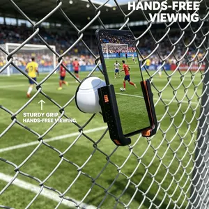 Fence Mount Phone Holder for Tennis Pickleball | Record Your Game! 360° Swivel Clip for Court Fences, Basketball Soccer Training, Universal Fit for All Phones