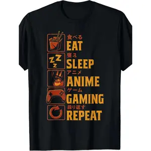 Funny Gamer Anime Graphic Tee |       Men Boys Teens Video Gaming T-Shirt |       Same Style for Men and Women |        Summer Short-Sleeved Printed T-Shirt |       G Fabric |       Crew Neck, Regular Fit, Vintage Style