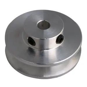 31x15x5MM Silver Aluminum Alloy Single Groove 5MM Fixed Bore Pulley for Motor Shaft 3-5MM PU Round Belt