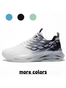 Men's Lightweight Rebound Air Cushion Running Shoes: Athletic Running Shoes, Breathable Mesh Material, All-Day Standing Comfort Training Sneakers