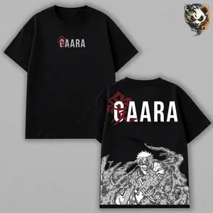 Gaara Comfortable Tee – Naruto Anime Manga T-Shirt, Kazekage Sand Control Jinchuriki Soft Cotton Relaxed Fit Love Kanji Minimal Graphic, Dark Lonely Shinobi Aesthetic Unisex Casual Streetwear Gift