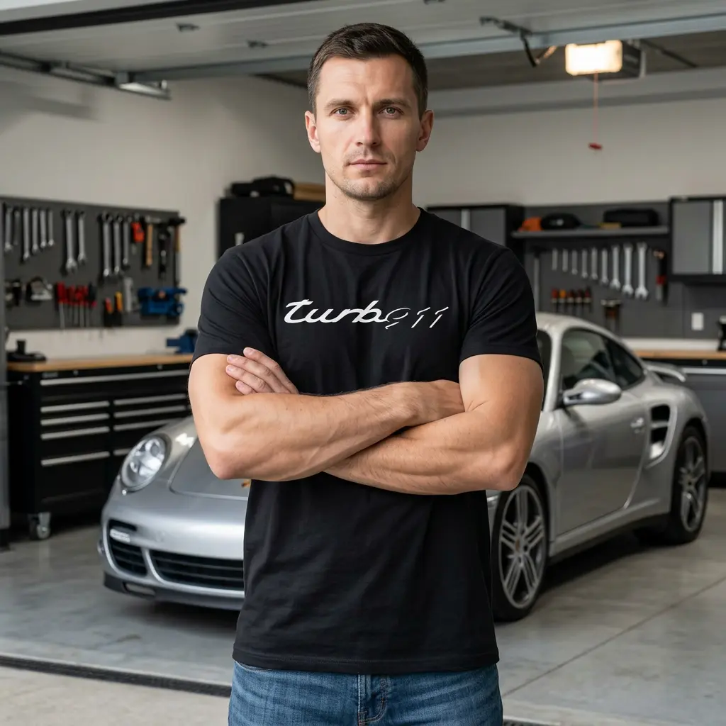 German Sports Car Owners T-Shirt - Classic Turbo Racing Graphic Tee - Vintage Style Euro Car Shirt - Unisex S-5XL