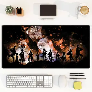 [Sale Up To 50%] Attack on Titan Survey Corps Silhouette Desk Mat Gaming Mouse Pad