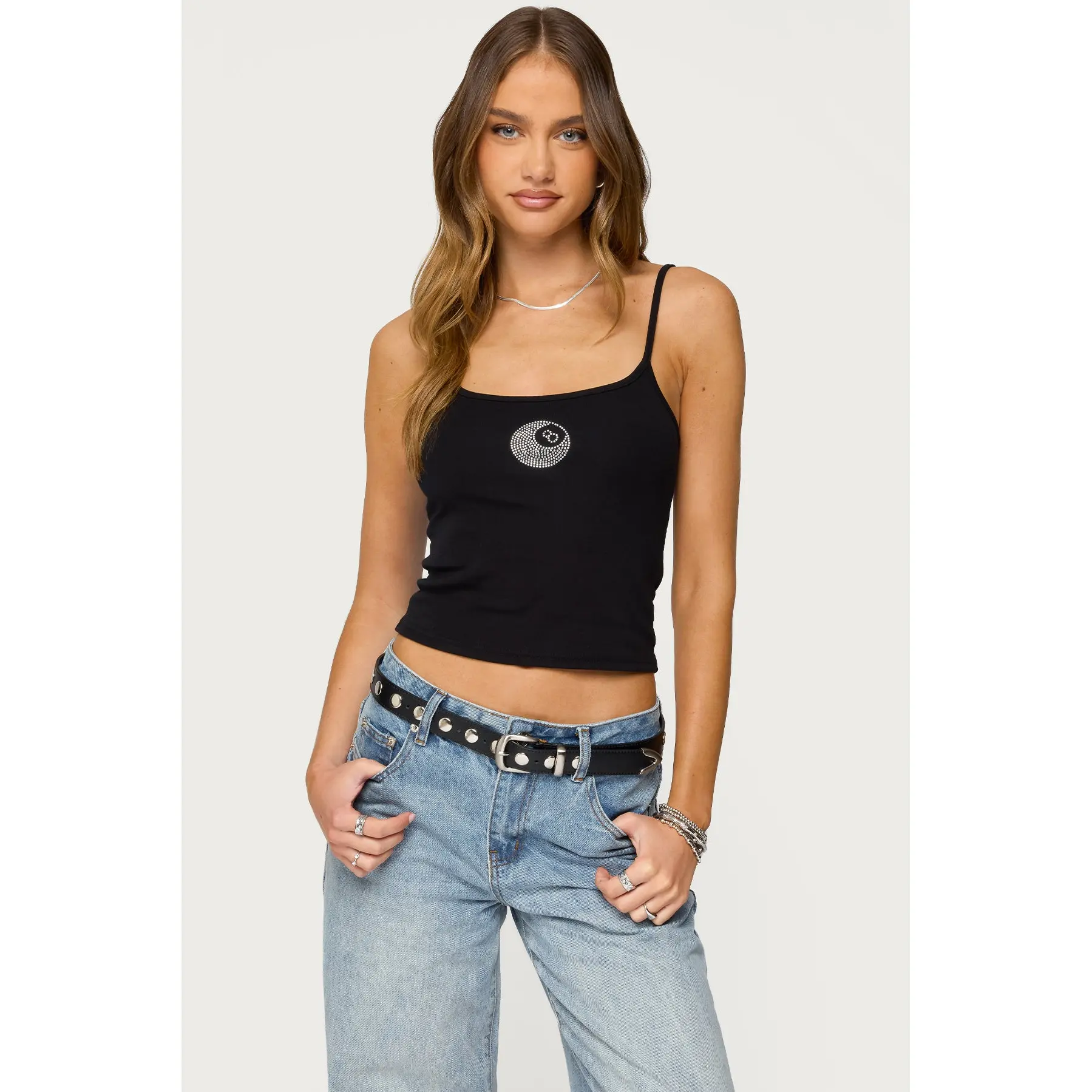Rhinestone 8 Ball Tank Top