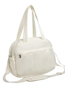 Women's Solid Color Quilted Crossbody Bag, 2024 New Style Fashionable Duffle Bag for Travel with Wet Pocket, Carry on Weekender Bag for Women