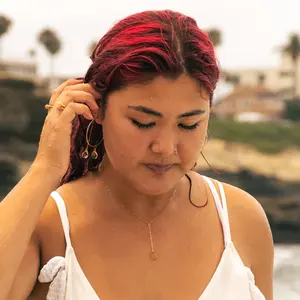 Sunstone Lariat Necklace