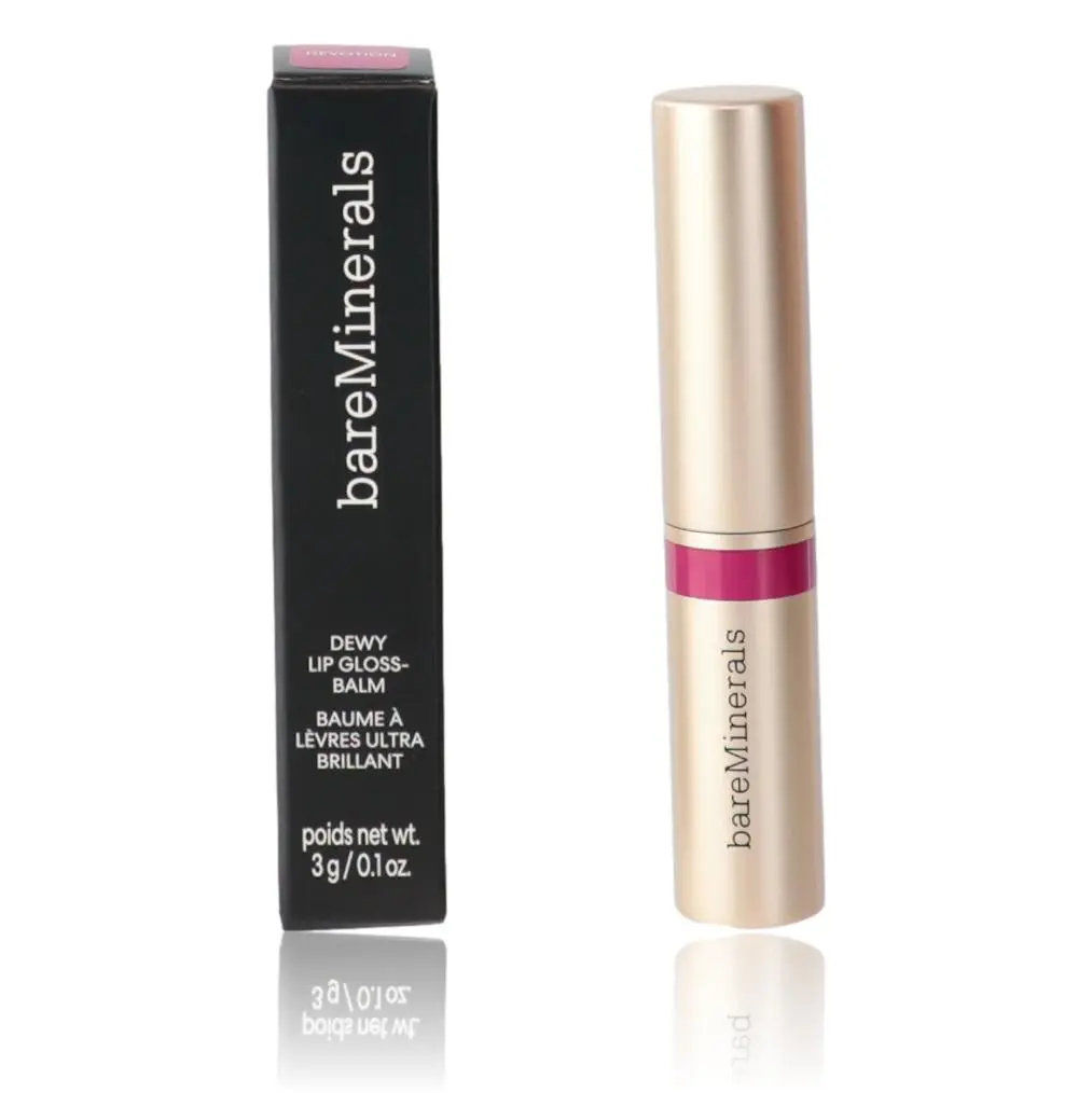 Bare Minerals Dewy Scented Gentle Floral Fragrance Lip Gloss Balm, 0.1 oz Daily Lip Gloss for Women - Devotion