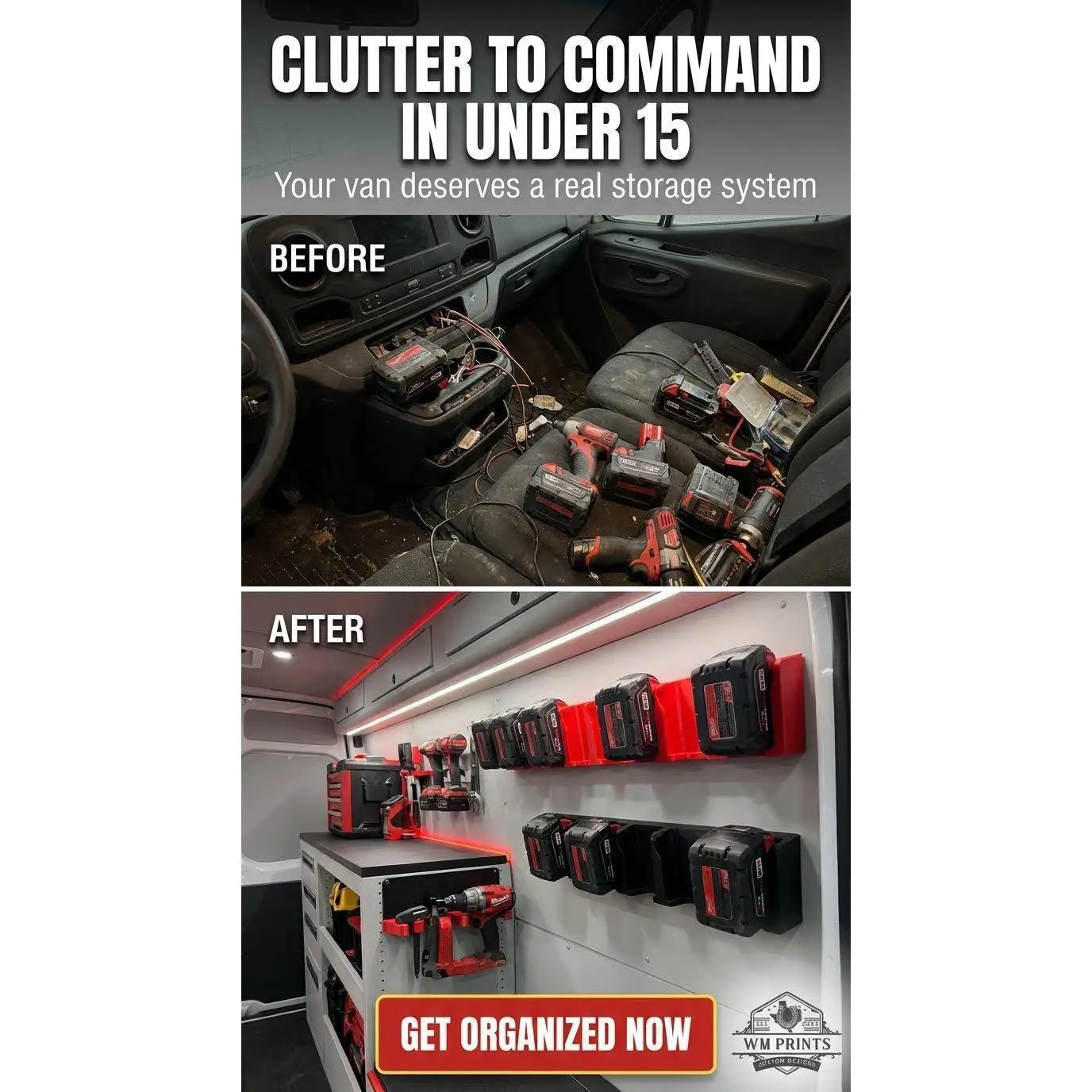 Milwaukee M18 Compatible Battery Mounts Only (0.06 lbs, 2.5"x2.25"x1") - Lightweight Tool Organizer Accessory, Durable, Drop Prevention, Workshop Safety, 30-Day Money-Back Guarantee, Batteries Not Included, Prevents Drop, Durability-Focused