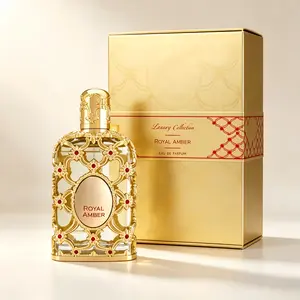 Royal Amber,80ml(2.7 fl .oz )|Alcohol Base with Amber Vanilla, Aromatic Citrusy and Floral Notes|Lasting fragrance| Luxury Collection Unisex EDP Perfume Spray|perfume for men|Women's perfume