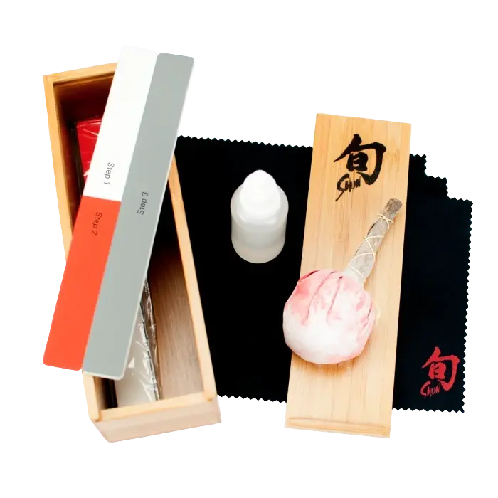 Shun Kitchen Knife Blade Scratch Removal & Polishing Kit with Knife Oil, Knives
