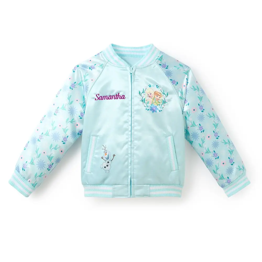 Disney Store Frozen Bomber Jacket for Girls Disney Store Frozen Bomber Jacket for Girls