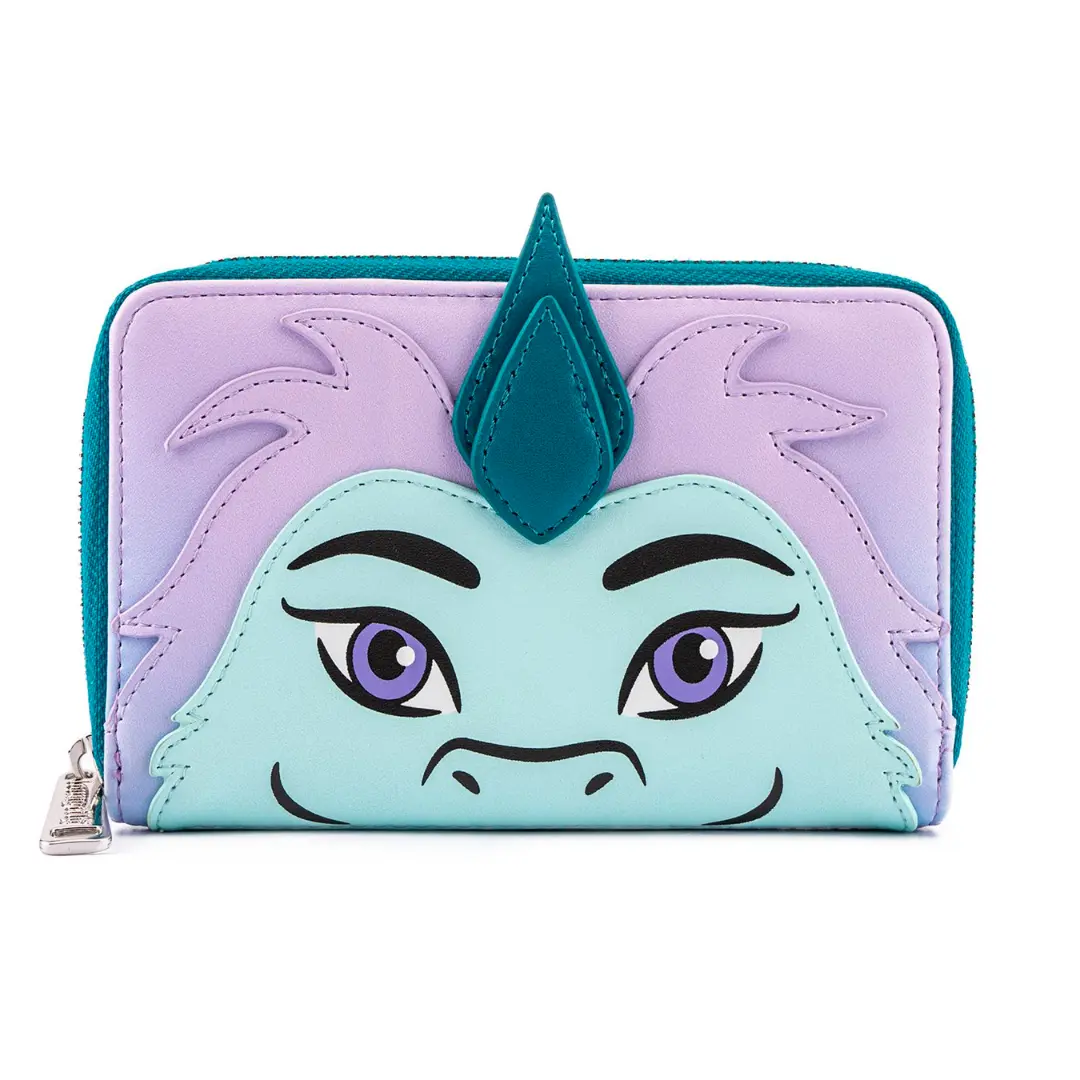 Loungefly Raya and the Last Dragon Sisu Zip Around Wallet, Durable Vegan Leather with Applique & Embroidered Details, Durable Wallet, Fashionable Wallet