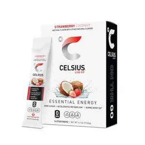CELSIUS On The Go Energy Drink Mix, Strawberry Coconut (14 Stick Pack)