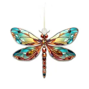 New Charming Acrylic Flat Animal Dragonfly Car Rearview Mirror Backpack Keychain Charm, Stylish Accessory for Bags and Keys