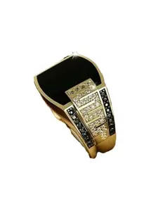 European and American hip-hop ring, full diamond ring, Radiant Rectangle Rings, new style, fashionable and domineering men's ring, Diamond Inlaid