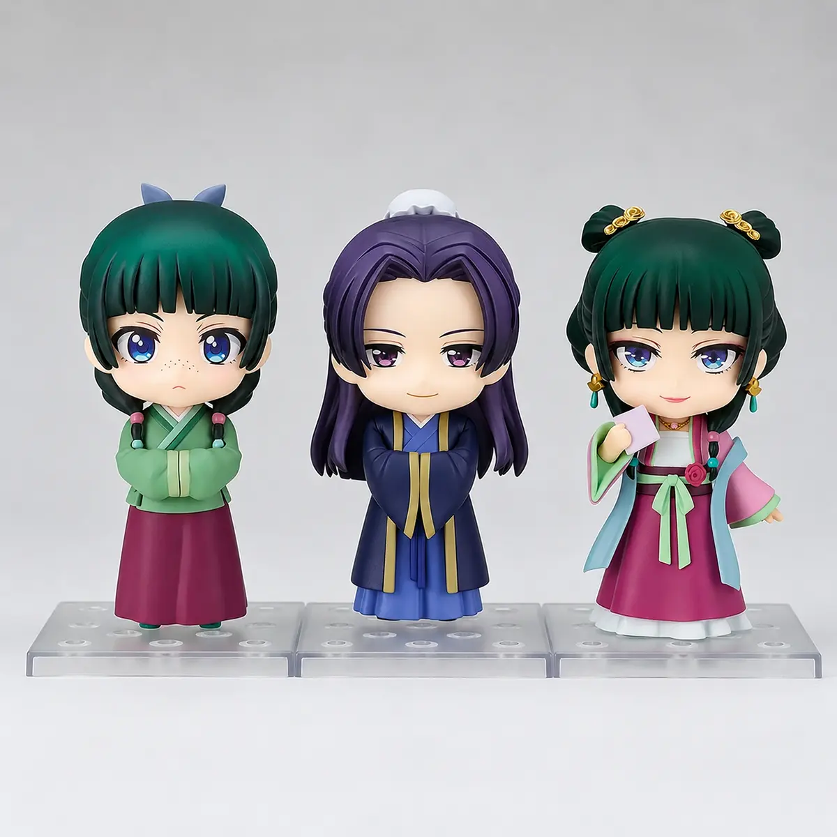 The Apothecary Diaries Chibi Figure, Maomao Jinshi Garden Party Maomao Movable Anime Figurines, Interchangeable Face Boxed Collectible Toy, Desk Decor Gift for Manga Anime Fans