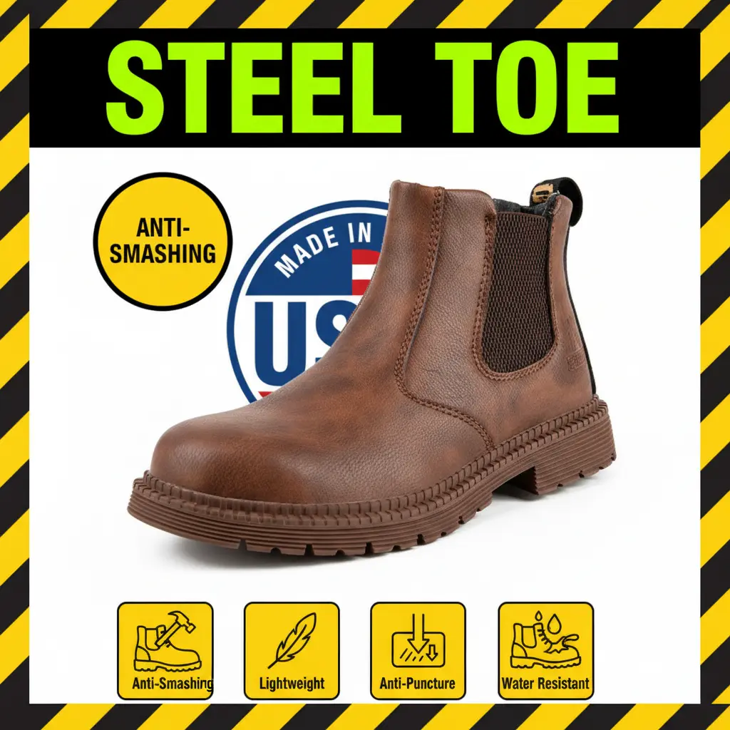 Unisex Safety Work Shoe - Indestructible, Puncture-Resistant, Orthopedic, Advanced Waterproof, Quick-Dry Work Footwear for Logistics Transport Drivers with Anti-Slip, Durable Comfort, Safety Work Shoes