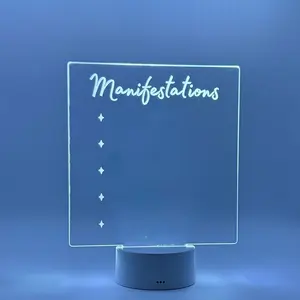 Goal-Setting Desk Sign – Manifest Board with Bullet Points