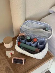 Blue Meadow Airwrap Vanity Case with Compartments for Dyson/Shark Products - Great for travel, gifting - Quilted Fiber Filled