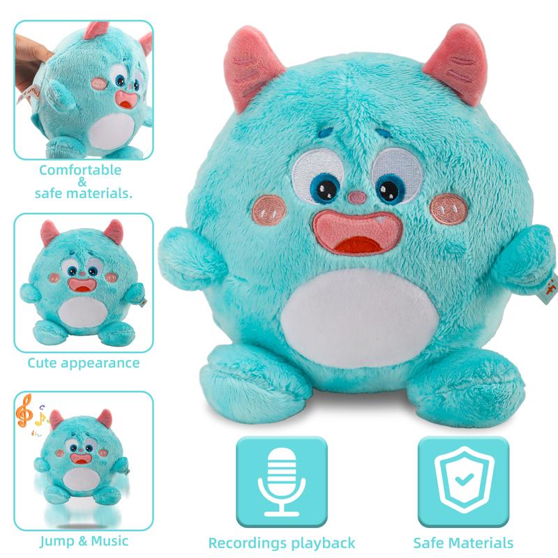Lumo Puff Bouncing Monster Plush Toy 9.5"*8.5" Singing Mimicking Repeating Talking with 48 Melodies & Recording Feature Best Gift for Xmas Birthday Party Thanksgiving Halloween Weighted Stuffed Animal Sensory Cuddle Box Cute Soft plushie Lumo Puff Bouncing Monster Plush Toy 9.5"*8.5" Singing Mimicking Repeating Talking with 48 Melodies & Recording Feature Best Gift for Xmas Birthday Party Thanksgiving Halloween Weighted Stuffed Animal Sensory Cuddle Box Cute Soft plushie