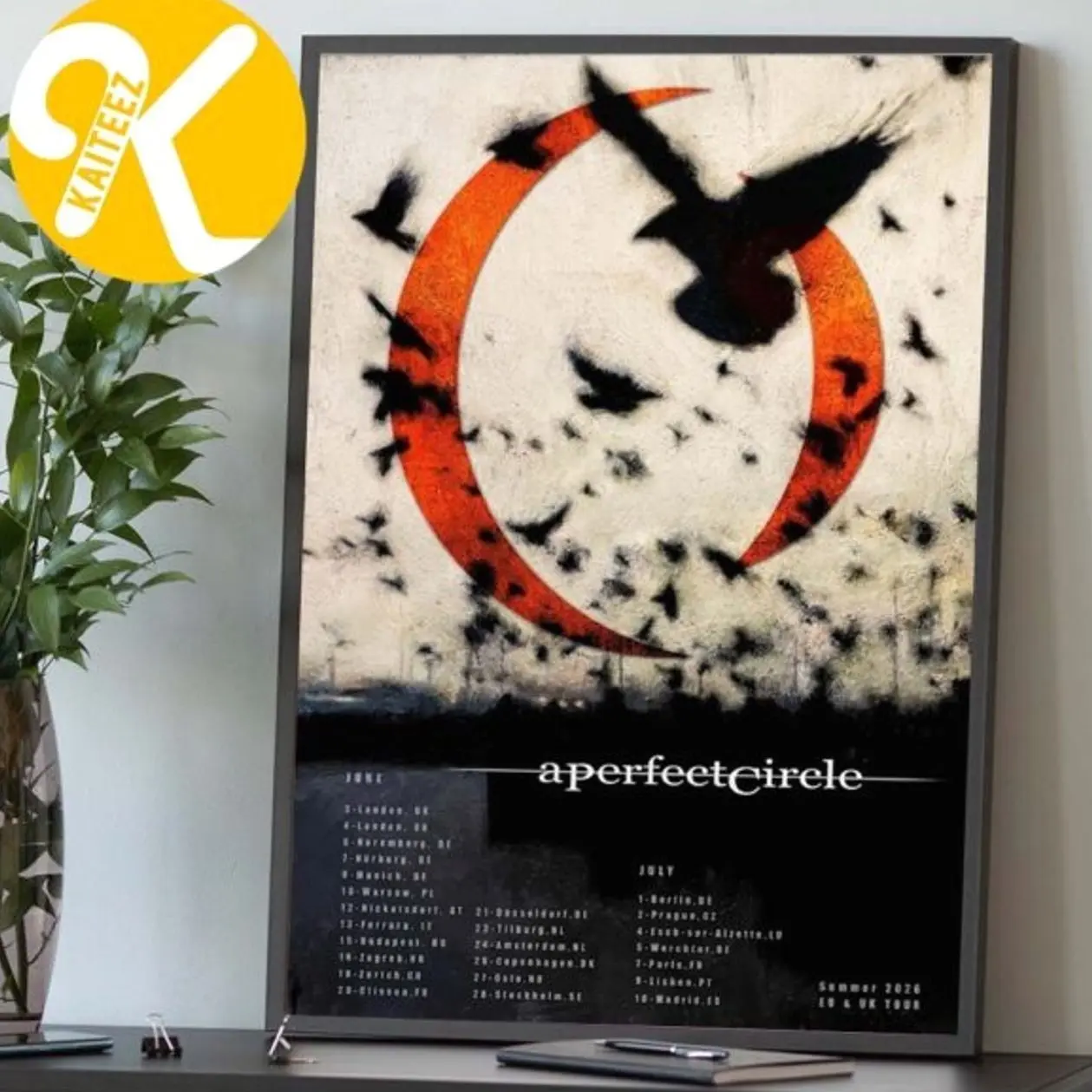 A Perfect Cirlce Exclusive Poster EU UK Tour 2026 Schedule Home Decor Poster Canvas
