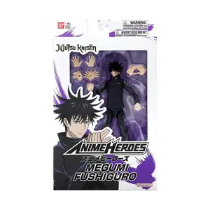 Bandai Jujutsu Kaisen Anime Heroes Megumi Fushiguro Figure High-Quality Detailed Sculpture with 16+ Articulation Points Anime PVC Figurine Collectible