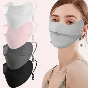UV Face Mask Sun Protection,UPF 50+Blocks 98% of UVA/UVB Rays,UV Face Mask for Women Washable Reusable(4PCS)