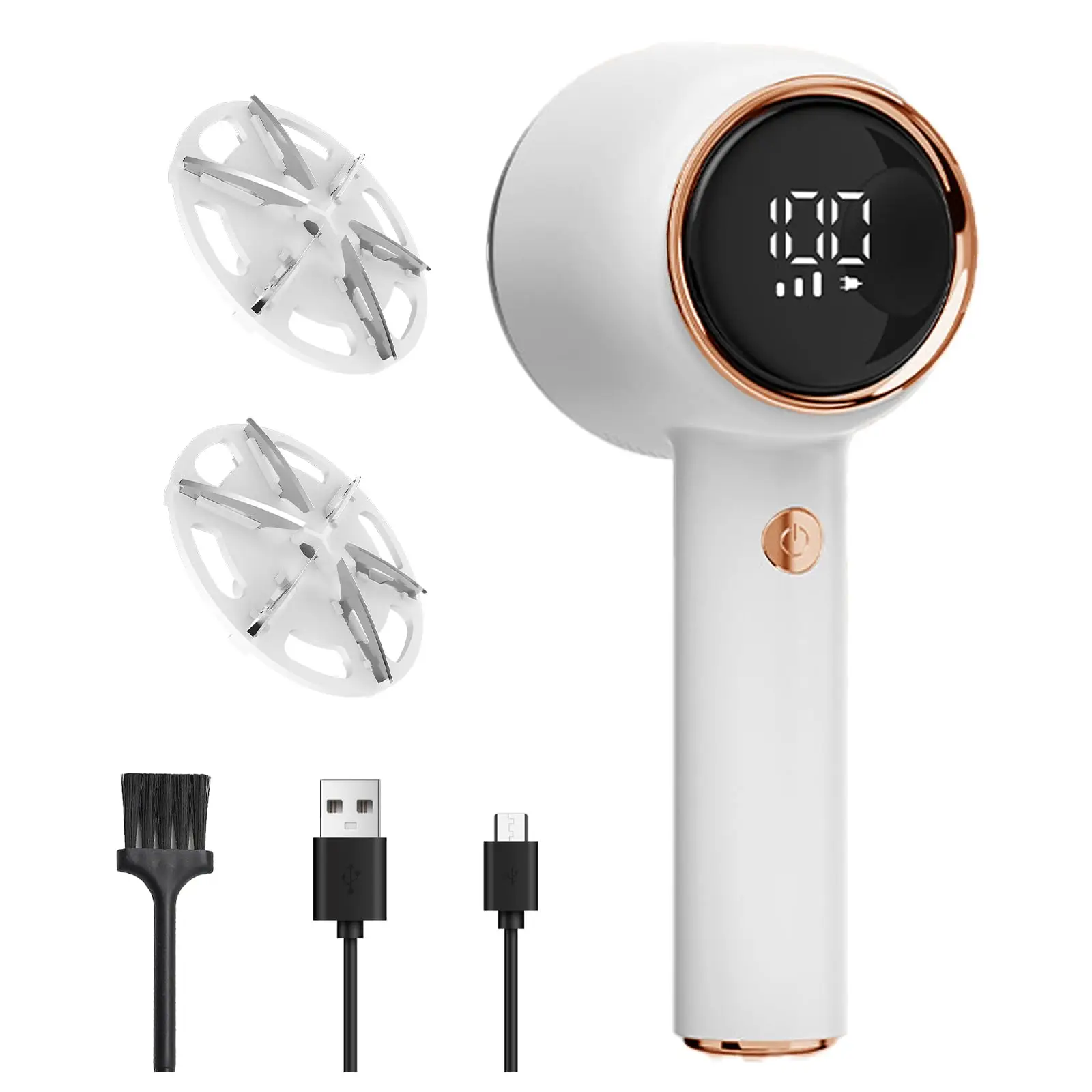 Lint Remover Fabric Shaver Rechargeable, LED Display, 3-Speeds Clothes Defuzzer Fabric Shaver for Clothing, Sweater Shavers to Remove Pilling, Fuzz, L