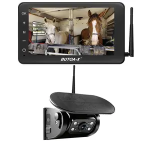BUTOA-X X7 Wireless Solar Magnetic Backup Camera with Metal Mount, Remote & Digital Safety Features for RV, Truck - 15000mAh Battery, 7” Monitor, 320FT Range, 5th Wheel Hitch/Gooseneck - Father’s Day Gift
