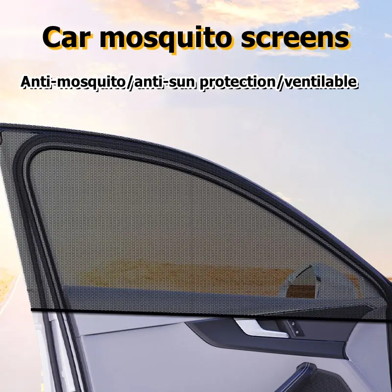 Car curtains, screens, car mosquito nets, anti-mosquito nets, car window sunshades, summer anti-mosquito sun protection, ventilation and heat insulati