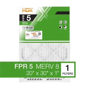 20 in. x 30 in. x 1 in. Standard Pleated Air Filter FPR 5, MERV 8