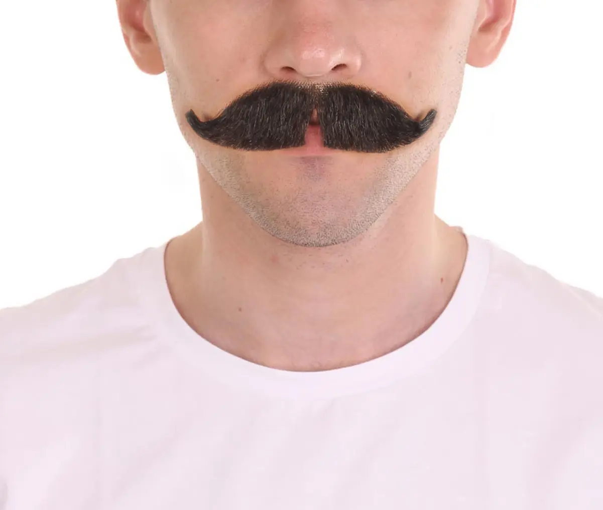 Cosplay Ready Black Moustache Set Men’s Stylish , Natural Fashion Beautiful Self Adhesive, Flame-retardant Synthetic Fiber
