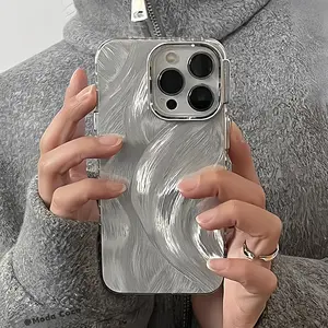 Quicksand Element Acrylic Phone Case, Anti-fall Phone Protector Cover, Shockproof Phone Protective Case Compatible with iPhone 15 14 13 12 11 Series, Cellphone, Smartphone, Casing, Protection