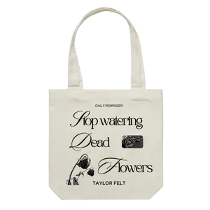 Dead Flowers Tote - Cream by Taylor Felt